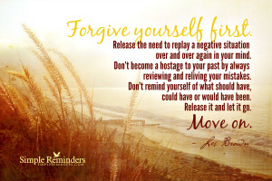 Forgive yourself