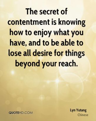 contentment